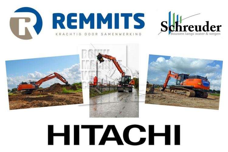 Drie nieuwe Hitachi’s voor Remmits en dochteronderneming Schreuder