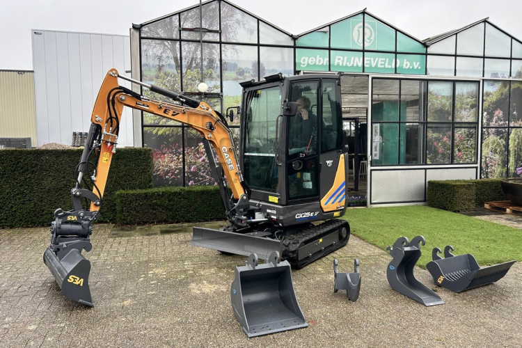 Emissieloze projecten maakt Gebr. Rijneveld met een Case minigraver