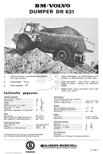 BM Volvo DR631 folder uit 1966