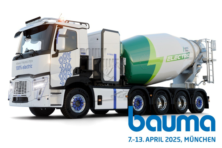 Bauma 2025: Renault Trucks en Schwing-Stetter tonen elektrische 10x4 mixer