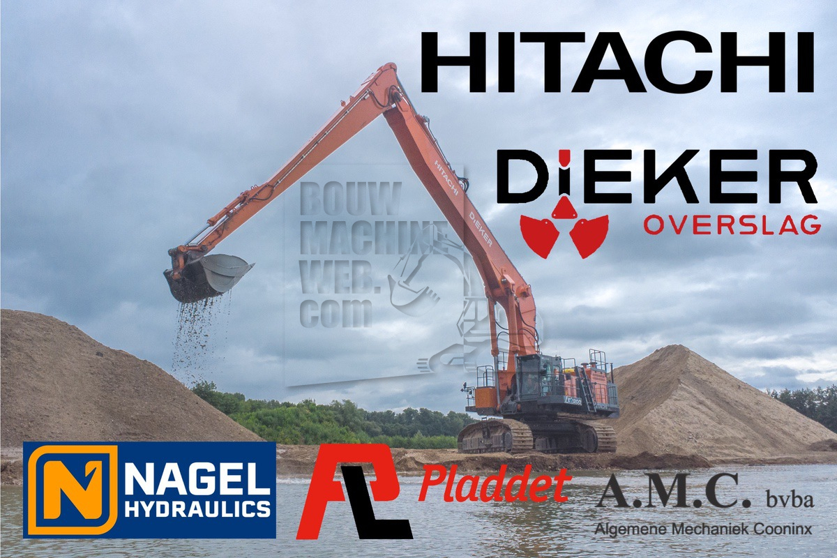 Dieker zet 150 ton zware Hitachi in voor grindwinning