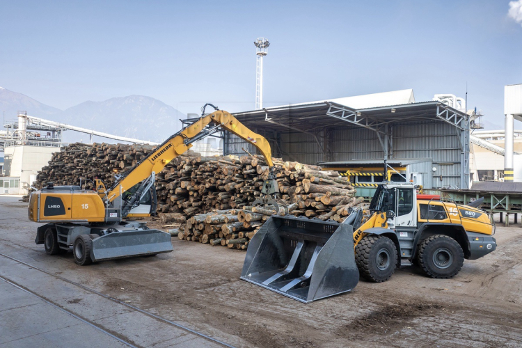 Houtverwerking: Liebherr machines 24 uur per dag aan het werk