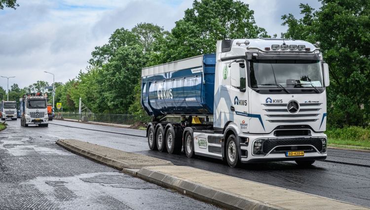 Emissievrij asfalttransport met eActros 600