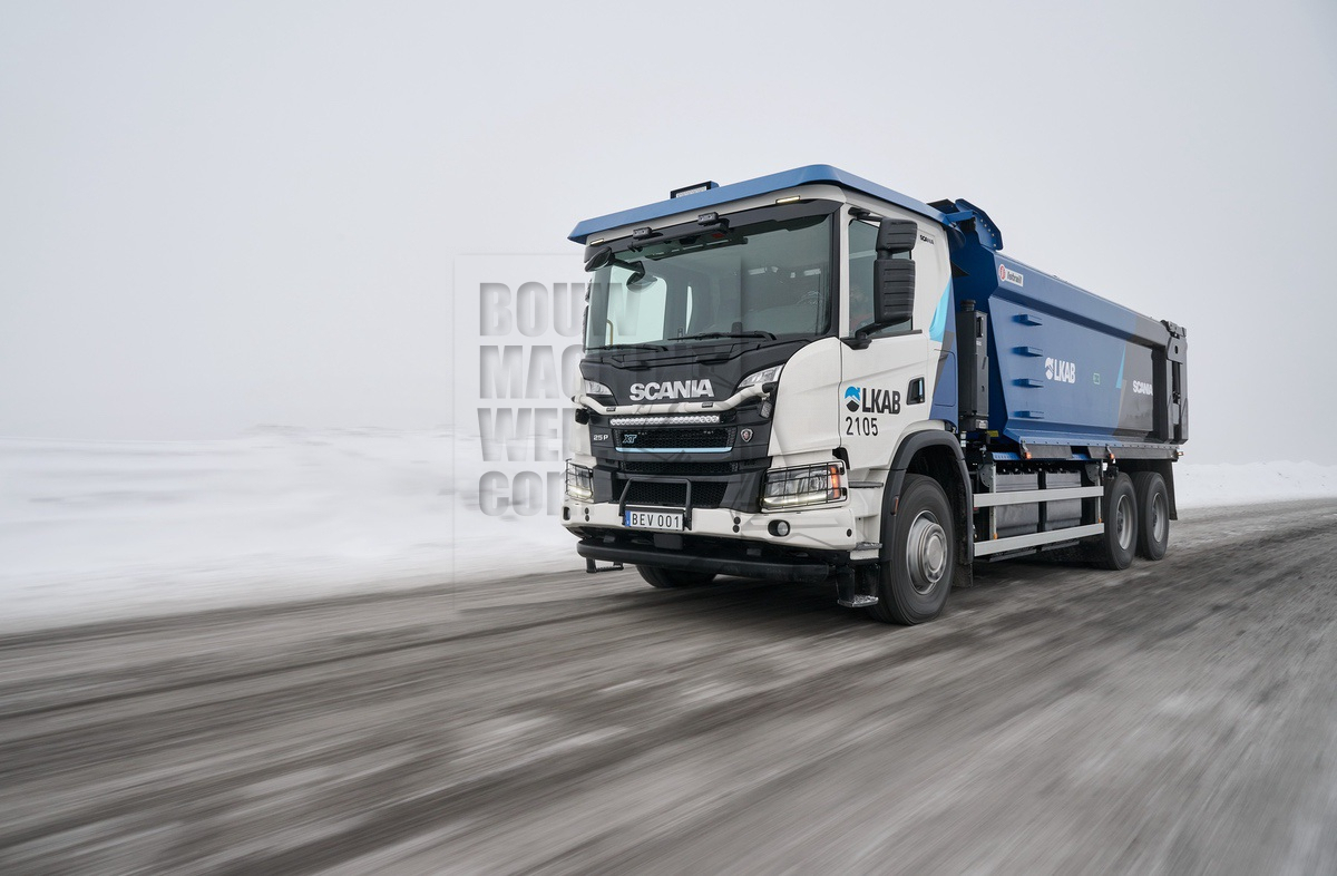 Scania's elektrische zware kipper in Zweedse mijn
